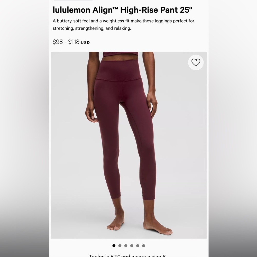 Lululemon Align Leggings Size 0